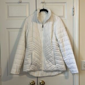 The North Face white reversible puffer coat women’s size large